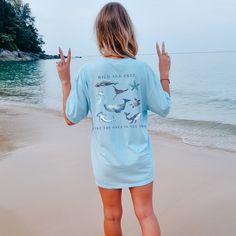 Get ready to be OBSESSED with your new marine life shirt. It's the cutest and most trendy way to emit all those coconut girl vibes! This is the perfect ocean inspired tshirt! Great as a gift! * Q U I C K * F A C T S * ✺ 100% preshrunk cotton ✺ Wash and dry normally inside out (on cool for best results) * S I Z I N G * ✺Comfort Colors C1717 ✺ Sizing is unisex so runs like men's, though not overly large ✺ Most women find their typical size works best, since they are meant to fit a touch loose ✺ See size guide in photos for more info * S H I P P I N G * T I M E S * ✺ Our items are individually made with love for each of our buyers. Because of this, our processing time is 2-5 business days (depending on order volume) plus transit time, but typically much faster. We know our customers want thei Beachy Relaxed Fit Short Sleeve Shirt, Relaxed Fit Surfing Shirt For Beach Season, Beachwear Cotton Short Sleeve Shirt, Short Sleeve Cotton Beachwear Shirt, Casual Ocean Color Tops For Beach, Casual Ocean Color Beach Tops, Beachy Surfing Tops For Vacation, Beachy Tops For Surfing Vacation, Blue Hawaiian Top For Beach Party