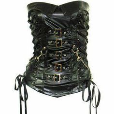 ~ This kicks ass! Metal Fashion Aesthetic, Punk Corset, Punk Tops, Mode Steampunk, Punk Shirt, Dream Dream, Gothic Tops, Goth Shirt, Gothic Shirts