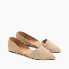 Factory: Zoe Suede D'Orsay Flats For Women Neutral Flats, Target Jeans, Tan Flats, Spring Capsule Wardrobe, Pointy Toe Flats, Suede Flats, Pointed Toe Flats, Summer Shoes