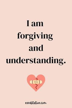 a pink background with the words i am for giving and understanding