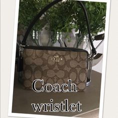 Brown And Tan Coach Wristlet. Used One Time And Bought A Different Color. Open To Offers! Toddler Boy Jeans, Twisted X Boots, Buckle Jeans, Kate Spade Wallet, Coach Wristlet, Signature Canvas, Brown Canvas, Zip Wallet, Leather Wristlet