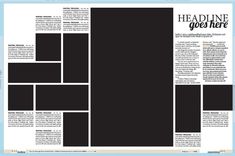 the front page of a newspaper with black and white squares on it, as well as text