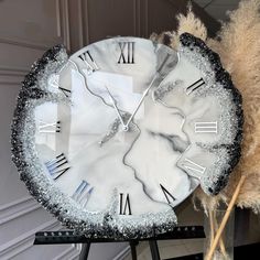 a clock that is sitting on top of a table