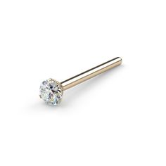 If you are looking for the perfect diamond nose stud, this is the one. Not only is it designed for comfort, but it is also crafted to enhance the diamond's radiance. The Lumina setting sits flush on (not in) your piercing, and it has only 3-prongs maximizing the sparkle of your premium VS1 diamond while minimizing visible metal when worn. Diamond Carat: .03ct. (2mm) | Conflict-free genuine diamond Diamond Clarity: VS1 (ideal) Our Lumina setting maximizes the diamonds natural sparkle 3-Prongs min Yellow Gold Prong Set Round Nose Studs, Yellow Gold Round Nose Studs With Prong Setting, Yellow Gold Nose Studs With Prong Setting, Diamond Nose Studs With Prong Setting, Elegant Yellow Gold Nose Studs With Prong Setting, Elegant Prong Setting Nose Studs For Anniversary, Elegant Round Nose Studs With Prong Setting, Round Anniversary Nose Studs With Prong Setting, Anniversary Round Nose Studs With Prong Setting