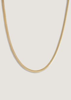 Kismet Herringbone Chain Necklace 14k Yellow Gold - Kinn Classic 14k Gold Snake Chain Necklace, Dainty Gold Snake Chain Necklace, Tarnish Resistant Gold Plated Snake Chain Necklace, Gold Plated Yellow Gold Herringbone Necklace With Box Chain, Yellow Gold Plated Herringbone Necklace With Box Chain, Yellow Gold Herringbone Necklace With Box Chain, Minimalist Yellow Gold Snake-shaped Necklace, Everyday Gold Plated Herringbone Necklace, Yellow Gold Snake Chain Necklace With Adjustable Chain