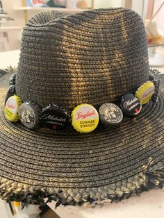 Sized for straw or felt hats, not ball caps or trucker caps! Summer Shandy, Felt Hats, Ball Caps, Brand Sale, Felt Hat, Dress Jewelry, Ball Cap, Bottle Cap, Trucker Cap