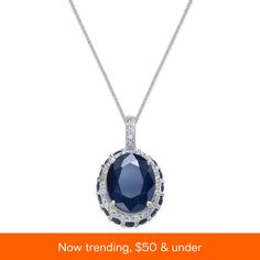 in stock White Gold Pendant Necklace, White Sapphire, Gold Pendant Necklace, Gold Pendant, 9 And 10, Sapphire, Pick Up, In Store, Buy Online