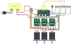 the wiring diagram for an electronic device with multiple wires and other components, including two lights