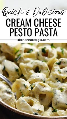 Cream Cheese Pesto Pasta - your new favorite dish is here! With just 3 ingredients and 5 minutes, you'll have a creamy pasta meal that's impossible to resist. This recipe requires minimal effort but delivers maximum flavor. Mix cream cheese and pesto to create a milder, mouthwatering pesto sauce, then toss it through your choice of pasta. Perfect for those days when time or energy is low, but the need for a satisfying, home-cooked meal is high.