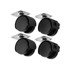 three black knobs are shown on a white background