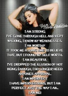 an image of a woman with her hand on her head and the words i am strong