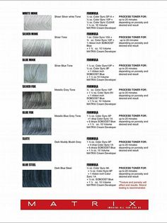 Matrix Hair Color, Hair Formulas, Matrix Hair, Colored Hair Tips, Matrix Color, Hair Color Formulas, Hair Color Chart