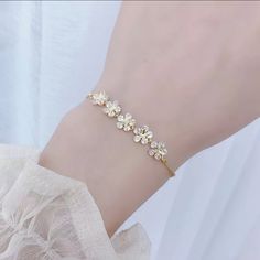 Gorgeous Real Gold Filled Flower Power Adjustable Shiny Bracelet. Luxury Jewelry High Quality Jewelry Adjustable Bracelet For Men Silver, Men Silver Bracelet, Ankle Accessories, Bracelets For Couples, Power Bracelet, Girl Bracelet, Bracelet Cartier, Couples Bracelet, Cartier Bracelet