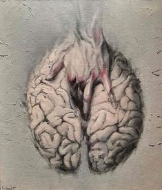 an artistic drawing of a human brain