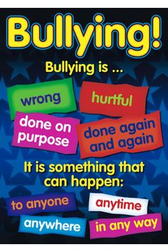 Large View Bulling Posters Ideas, Bully Poster Ideas, Bully Poster, Classroom Bulletin Boards Elementary, Elementary Bulletin Boards, Negative Beliefs, Bulletin Boards Classroom Decor, Classroom Charts