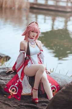 Genshin Yae Miko, Japan Cosplay, Cosplay Boy, Romantic Photoshoot, Kawaii Cosplay