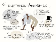 an illustrated diagram showing the different things that are important to dancers and how they can help them