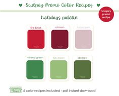 the color scheme for this recipe is red and green