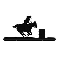 the silhouette of a horse and rider jumping over an obstacle on a white background is shown