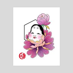 Japanese Traditional Peony Tattoo, Nana Official Art Hachi, Peony And Moth Tattoo, Artemis Tattoo, Nana And Hachi Cat And Dog, Peony Ukiyoe, Noh Mask, Japanese Mask, Mask Design