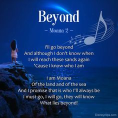 Lyrics to the song Beyond from Disney's Moana 2.