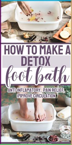 Did you know that foot detoxes not only pull toxins out but also boost your immune system, relieve stress, and aid better sleep? Learn how with this easy homemade DIY Detox Foot Bath recipe that uses apple cider vinegar, Epsom salt, and essential oils. . It might sound surprising, but soaking your feet in a foot bath has more benefits than you could imagine. Learn how to make a simple and easy detox foot soak and give your feet the love they deserve! Add this to your self care routine today. Foot Bath Soak, Epsom Salt Foot Soak, Homemade Foot Soaks, Foot Detox Soak, Epsom Salt Benefits, Diy Foot Soak, Foot Soak Recipe, Diy Detox, Bath Recipes