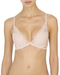 PRICES MAY VARY. Contour plunge with average coverage outer cover -smooth contour pad -molded mesh outer cover with lace trim at neckline and lace frame Lace center front lined with stabilizer tricot Stretch lace with facing elastic at top and bottom Adjustable stretch straps Lace Wings, Everyday Bra, Plunge Bra, T Shirt Bra, Private Event, Stretch Lace, Bra Lingerie, Plunging Neckline, Lady Gaga