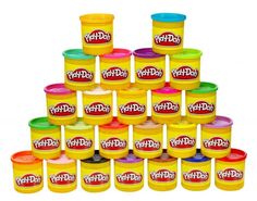 play - doh stack up with many different colors