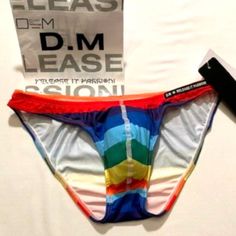 ~ Show Your Pride ~ * New With Tag - Original Package * Look Great At The Pool Or Beach In This: Pride Rainbow Striped Swim Bikini By "D.M" Release It Passion (3047am) Pride Colors (Please Check Sizing Before Purchase) Asian Size "Medium", Fits Waist 27-29"S (Fits Like A Size "S" Usa Sizing); Asian Size "X-Large", Fits Waist 32-34"S (Fits Like A Size "L" Usa Sizing) 90% Polyester, 10% Spandex Made In China Bundle 2 Or More Items And Receive 10% Off Your Order ! Fitted Multicolor Intimate Briefs, Fitted Swimwear For Pride Beach Events, Fitted Swimwear For Beach And Pride Festival, Fitted Swimwear For Beach At Pride Festival, Fitted Multicolor Swimwear Brief, Fitted Multicolor Swim Briefs, Fitted Multicolor Brief Swimwear, Multicolor Swimwear For Beach And Pride, Nike Swim Shorts