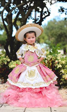 Girls Charro Charra Pink Dress for Baptism or Presentation - Etsy Princess Style Pink First Communion Dress, Pink Embroidered Princess Dress For Party, Pink Princess Style Embroidered Dress, Pink Embroidered Dress For Dress-up Occasions, Pink Embroidered Dress For Baptism, Pink Embroidered Dresses For Baptism, Embroidered Pink Baptism Dress, Traditional Pink Ruffled Dress, Mariachi Quinceanera Dress