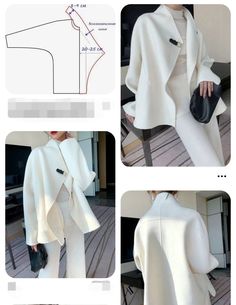 Coat Sewing Pattern, Clothing Pattern Design, Coat Pattern Sewing, Fashion Design Patterns, Fashion Sewing Tutorials, Jacket Pattern Sewing, Diy Sewing Clothes, Couture Sewing