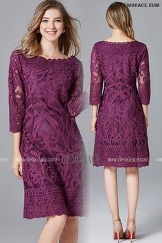 10% off now|Free shipping world-wide. L-5XL Classy Women Purple Embroidered Party Dress with Sleeves at GemGrace. Click to learn our pro custom-made service for wedding dress, formal dress. View #WeddingGuestDresses for more ideas. Elegant Purple Dress For Banquet, Elegant Purple Dress For Wedding Guest, Elegant Long Sleeve Purple Dress, Elegant Purple Dresses For Wedding Guests, Purple Long Sleeve Lace Dress, Purple Midi-length Dress For Wedding Guest, Purple Midi Length Dress For Wedding Guest, Elegant Purple Knee-length Dress, Spring Purple Lace Party Dress