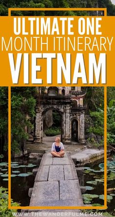 a woman sitting on top of a wooden bridge