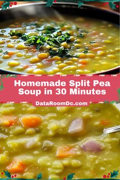 homemade split pea soup in 30 minutes