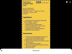 a yellow and black menu with instructions to make it look like a restaurant or cafe