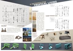 a brochure for a tropical living area