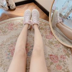 LOVE Cookie Kawaii Pastel Sneaker Shoes ON527 Korean Heels, Kawaii Sneakers, Embellished Sneakers, Aesthetic Sneakers, Pastel Princess, Egirl Clothes, Round Toe Sneakers, Kawaii Shoes, Sneakers Patterns