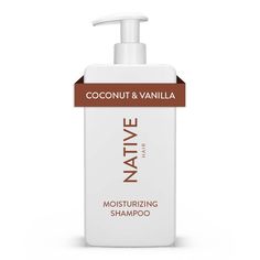 We’re bottling simple and effective ingredients for your beautiful locks. The Native Coconut & Vanilla Moisturizing Vegan Shampoo Sulfate, Paraben and Silicone Free - 16.5 fl oz uses just 10 thoughtful ingredients that let you say bye to dry hair. This coconut shampoo gently cleanses and replenishes moisture, leaving behind nothing but soft, healthy shine. Like all Native hair care products, it’s free of sulfates, parabens, silicones, and dyes, and it’s vegan and cruelty-free. All you got to do Native Coconut Vanilla, Native Hair, Coconut Conditioner, Coconut Shampoo, Say Bye, Moisturizing Conditioner, Best Shampoos, Sulfate Free Shampoo, Moisturizing Shampoo