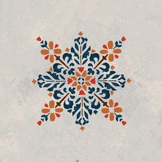 an orange and blue snowflake on a white background with the word winter written below it