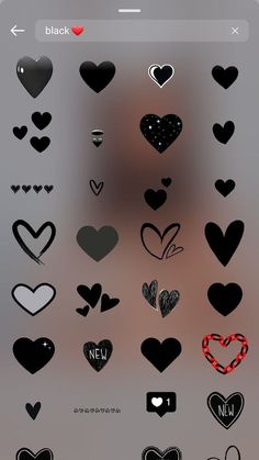 the heart stickers are black and white, but there is no image on them