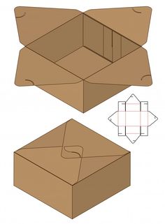 an open cardboard box with the lid cut out