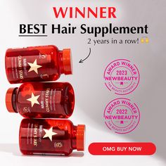 Hair Vitamins - Growth Products | HAIRtamin Hair Supplements, Thick Hair Styles, Cool Hairstyles