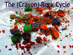 the crayon rock cycle is an art activity for kids to learn how to use it