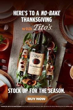 This season, when you’re asked to bring a dish to pass, keep it classic and pick up a bottle of
Tito’s Handmade Vodka. No pre-heating required. Simple, smooth, and naturally gluten-
free. Here’s to a Tito’s no-bake Thanksgiving. Pork Pie Recipe, Newest Recipes, Recipes Sweet, Amazon Kitchen Gadgets, Pork Pie, Bread Recipes Sweet, Handsome Prince