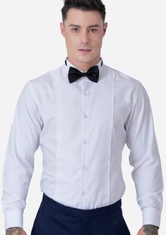 White Tuxedo Shirt - SARTORO White Slim Fit Tuxedo For Semi-formal Occasions, Classic White Slim Fit Tuxedo, Elegant Custom Fit Dress Shirt For Semi-formal Occasions, Elegant White Slim Fit Tuxedo, Elegant Semi-formal Custom Fit Dress Shirt, Elegant Fitted White Dress Shirt, Fitted Tuxedo Shirt For Formal Occasions, Formal Fitted Tuxedo Shirt, White Slim Fit Shirt For Party