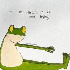 a drawing of a frog sitting on the ground