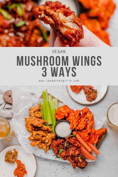 the ultimate guide to vegan mushroom wings 3 ways