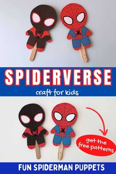 spiderverse crafts for kids to make with popsticks