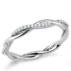 Women's stainless steel ring with high polish (no plating) Will not rust, hypoallergenicShiny cubic zirconia Silver color to match with any outfit and perfect for any occasion! Diamond Infinity Band, Silver Infinity Ring, Crystal Engagement Rings, Cool Rings For Men, Gold Pinky Ring, Infinity Band, Mens Band Rings, Cheap Rings, Rings Handmade