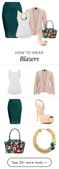 "Tealing the limelight!" by lollahs on Polyvore Skirt Green Outfit, How To Wear Blazers, Fashion Work Outfit, Outfit Cardigan, Plus Size Fashionista, Work Chic, Smart Outfit, Professional Dresses, Green Outfit